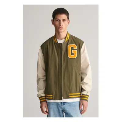 BUNDA GANT LIGHT VARSITY JACKET SOFT OAT