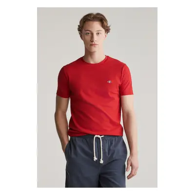 TRIČKO GANT SLIM PIQUE SS T-SHIRT RUBY RED