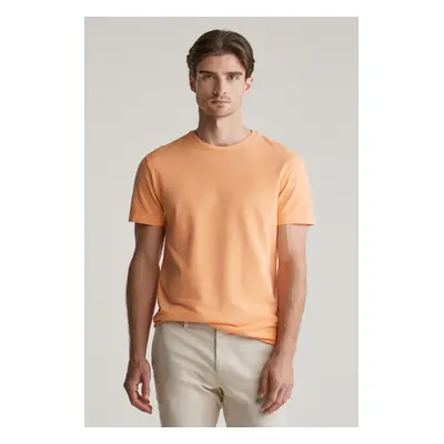 TRIČKO GANT SLIM SUNFADED SS PIQUE TSHIRT PEACHY ORANGE