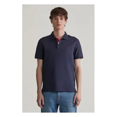 POLOKOŠILE GANT REG CONTRAST PIQUE SS POLO EVENING BLUE