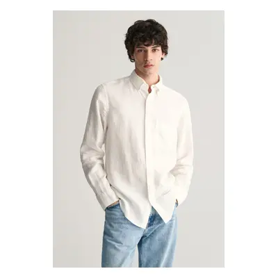 KOŠILE GANT REG LINEN SHIRT WHITE