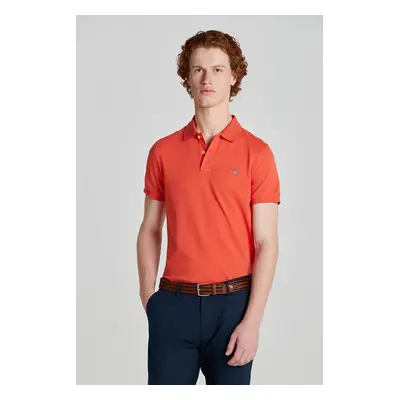 POLOKOŠILE GANT SLIM SHIELD SS PIQUE POLO BURNT ORANGE