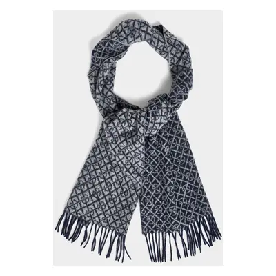 ŠÁLA GANT G PATTERN WOVEN SCARF EVENING BLUE