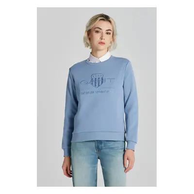 MIKINA GANT REG TONAL SHIELD C-NECK SWEAT BLUE WATER