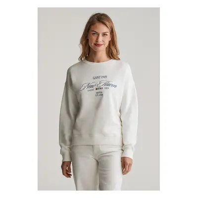 MIKINA GANT GRAPHIC C-NECK SWEAT EGGSHELL