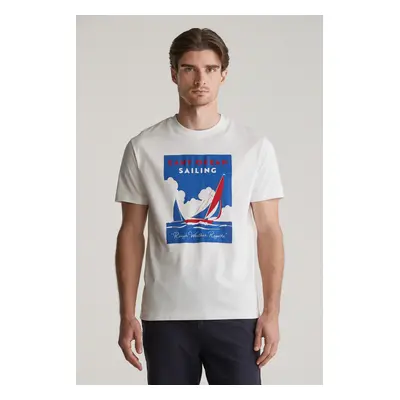 TRIČKO GANT GRAPHIC SS T-SHIRT EGGSHELL