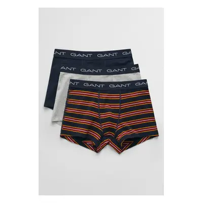 SPODNÍ PRÁDLO GANT RUGGER STRIPE TRUNK 3-PACK GB EVENING BLUE