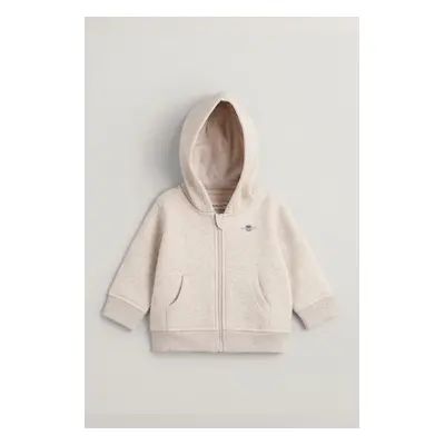 MIKINA GANT SHIELD ZIP HOODIE SEED MELANGE