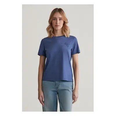 TRIČKO GANT REG TONAL SHIELD SS T-SHIRT DUSTY NAVY