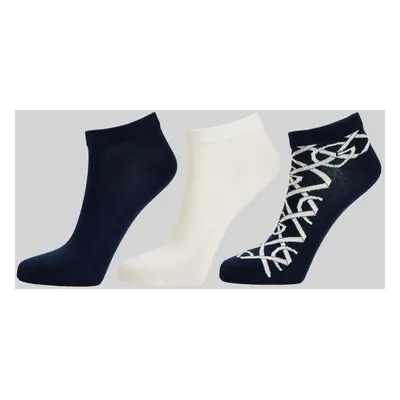 PONOŽKY GANT G PATTERN ANKLE SOCKS 3-PACK EVENING BLUE