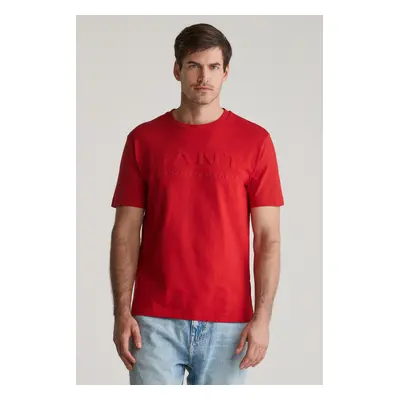 TRIČKO GANT EMBOSSED SS TSHIRT RUBY RED