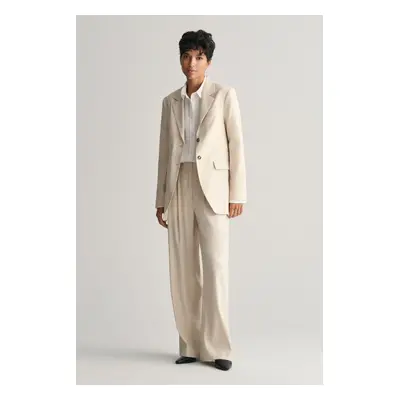 SAKO GANT REG STRETCH LINEN BLAZER SOFT OAT