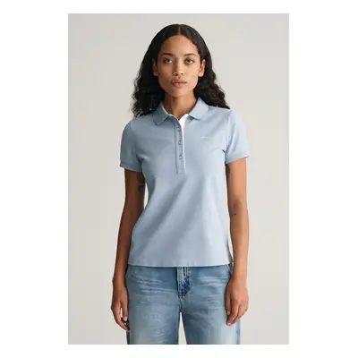 POLOKOŠILE GANT CONTRAST COLLAR SS PIQUE POLO DOVE BLUE