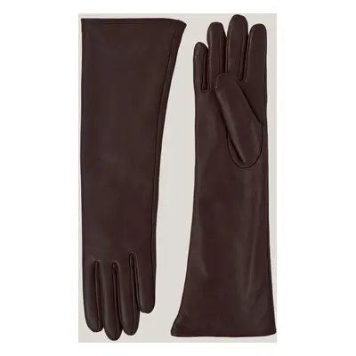 RUKAVICE GANT LONG LEATHER GLOVES SOIL BROWN