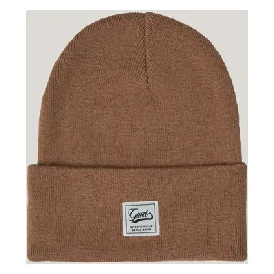 ČEPICE GANT DOUBLE LAYERED BEANIE CARAMEL BEIGE