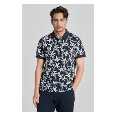 POLOKOŠILE GANT PALM LEI PRINT SS POLO EVENING BLUE