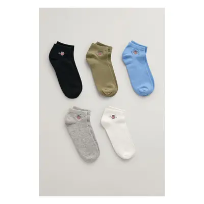 PONOŽKY GANT SHIELD SNEAKER SOCKS 5-PACK SHADE BLUE