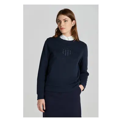 MIKINA GANT REG TONAL SHIELD C-NECK SWEAT EVENING BLUE