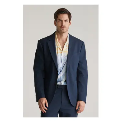 BLEJZR GANT SLIM COT/LINEN SUIT JACKET SALTY SEA