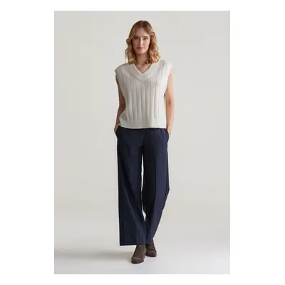 KALHOTY GANT PULL-ON PANTS EVENING BLUE