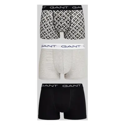 SPODNÍ PRÁDLO GANT G PATTERN TRUNK 3-PACK BLACK