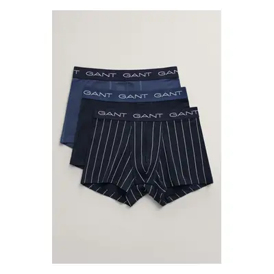 SPODNÍ PRÁDLO GANT PINSTRIPE TRUNK 3-PACK EVENING BLUE