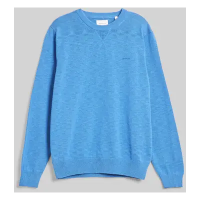 SVETR GANT COTTON FLAMME C-NECK RICH BLUE