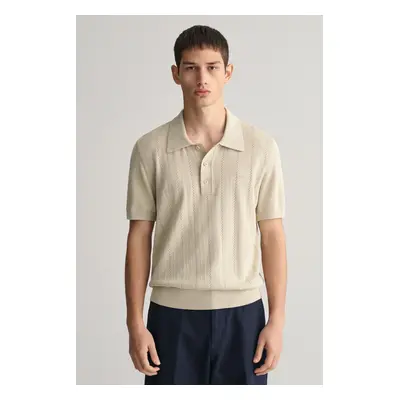 SVETR GANT POINTELLE TEXTURED SS POLO SILKY BEIGE