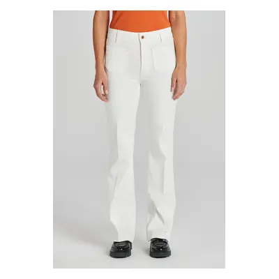 DŽÍNY GANT SLIM FLARE WHITE JEANS EGGSHELL