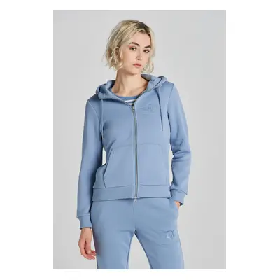 MIKINA GANT REG TONAL SHIELD ZIP HOODIE BLUE WATER