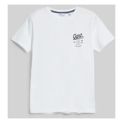 TRIČKO GANT SS GRAPHIC T-SHIRT WHITE