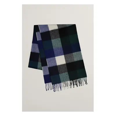 ŠÁLA GANT CHECK MERINO WOOL SCARF PERSIAN BLUE