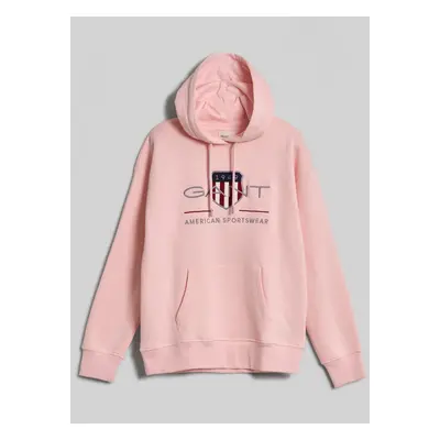 MIKINA GANT REL ARCHIVE SHIELD HOODIE FADED PINK