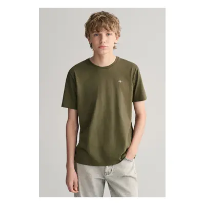 TRIČKO GANT SHIELD SS T-SHIRT JUNIPER GREEN