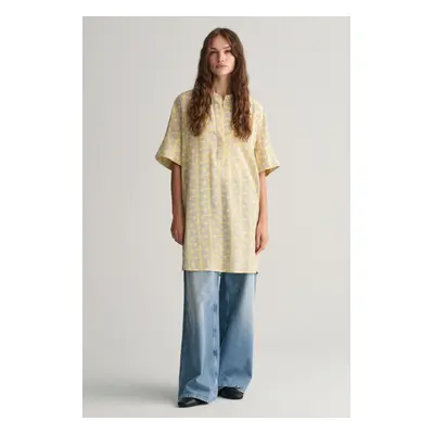 ŠATY GANT REL G PATTERN SS TUNIC DUSTY YELLOW