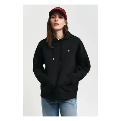 MIKINA GANT SHIELD HOODIE BLACK