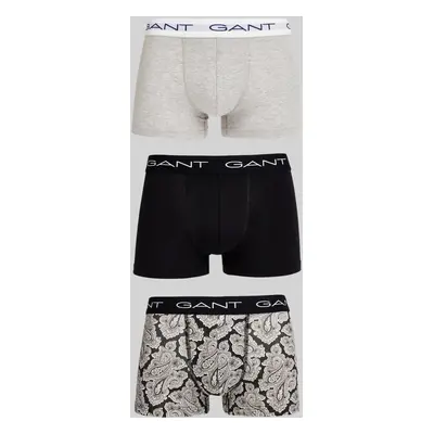 SPODNÍ PRÁDLO GANT PAISLEY PRINT TRUNK 3-PACK BLACK