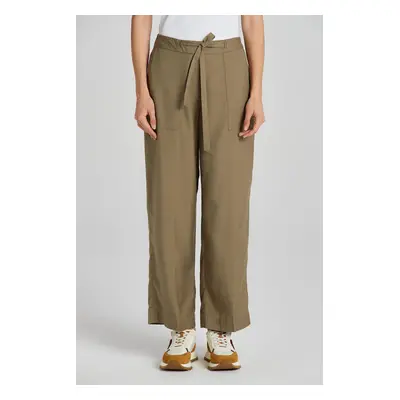 KALHOTY GANT REL TIE WAIST PANTS DRIED CLAY