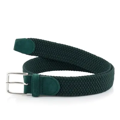 OPASEK GANT ELASTIC BRAID BELT TARTAN GREEN