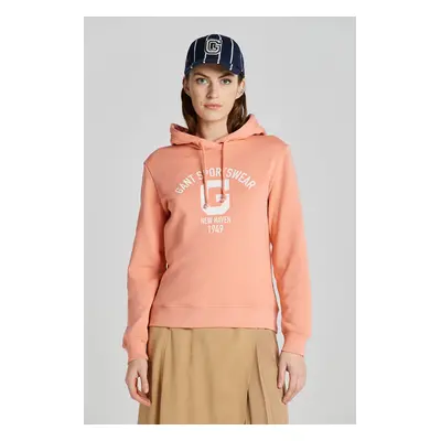 MIKINA GANT REG LOGO HOODIE PEACHY PINK