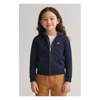 MIKINA GANT SHIELD ZIP HOODIE EVENING BLUE