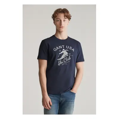 TRIČKO GANT SEASONAL GRAPHIC T-SHIRT EVENING BLUE