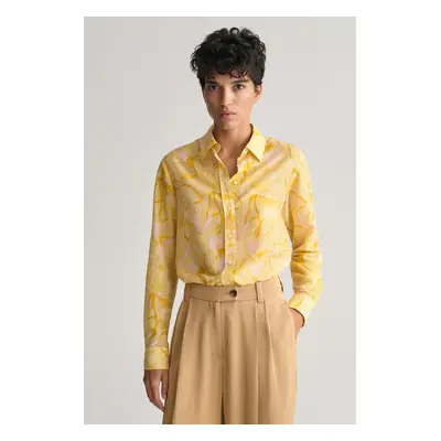 KOŠILE GANT REG MAGNOLIA PRINT COT SILK SHIRT DUSTY YELLOW