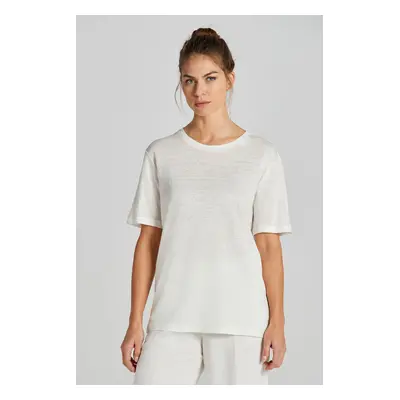 TRIČKO GANT LINEN SS T-SHIRT EGGSHELL