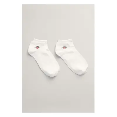 PONOŽKY GANT SHIELD SNEAKER SOCKS 2-PACK WHITE