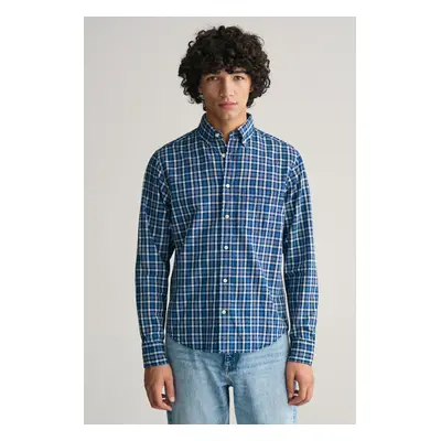 KOŠILE GANT REG INDIGO MADRAS SHIRT DARK INDIGO