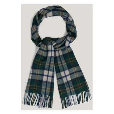 ŠÁLA GANT HERRINGBONE CHECK WOOL WOVEN SCARF TARTAN GREEN