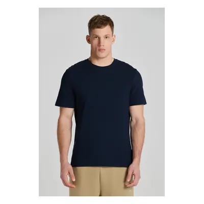 TRIČKO GANT TEXTURED SS T-SHIRT EVENING BLUE