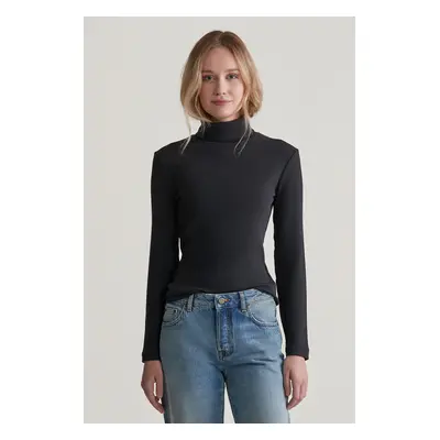 ROLÁK GANT SLIM RIB TURTLENECK BLACK