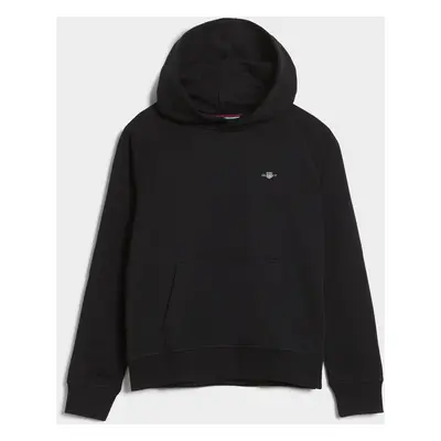 MIKINA GANT SHIELD HOODIE BLACK